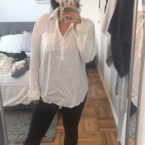 Gap long sleeve white blouse